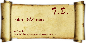 Tuba Dénes névjegykártya
