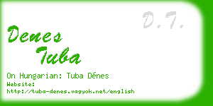denes tuba business card